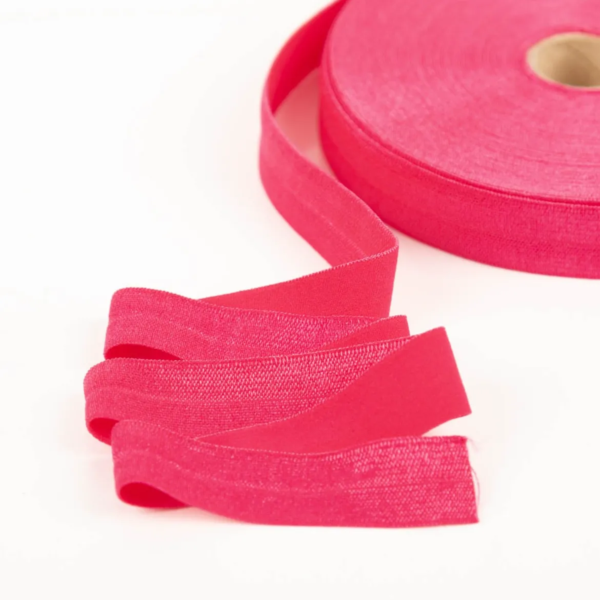 YKK elastisches Falzband / Falzgummi 20mm dunkelpink Meterware