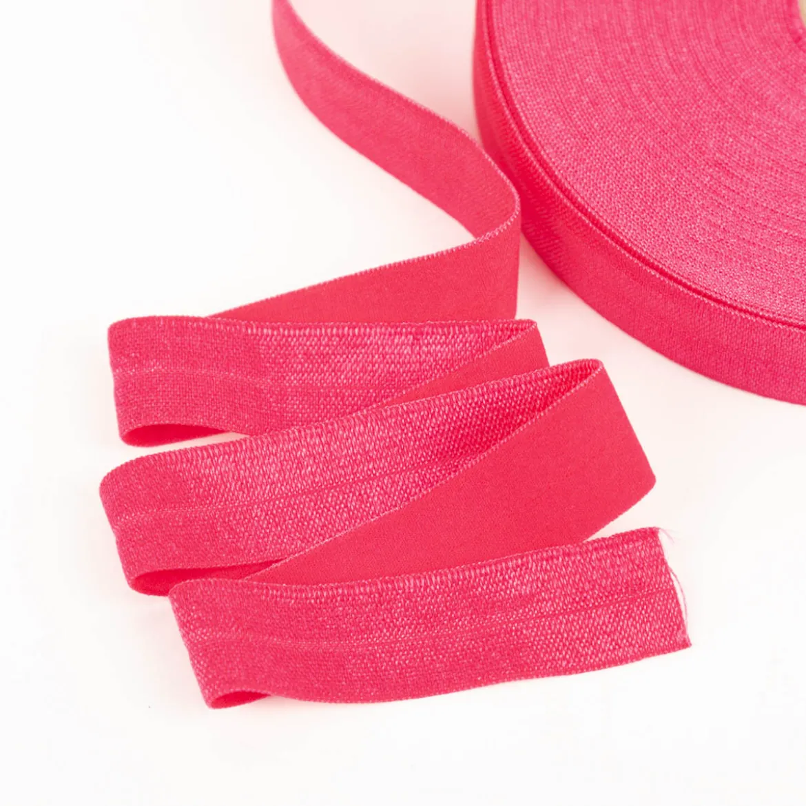 YKK elastisches Falzband / Falzgummi 20mm dunkelpink Meterware