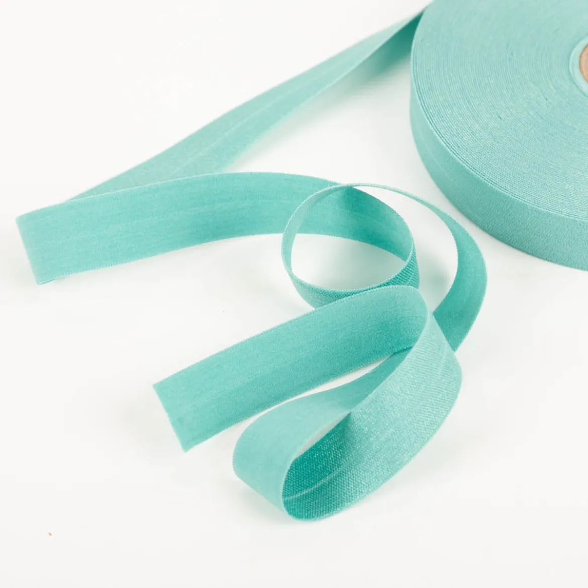 YKK elastisches Falzband / Falzgummi 20mm mint Meterware