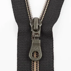 YKK Reißverschluss Kunststoff-Deko-Spirale teilbar 5mm 25cm lang in der Farbe schwarz