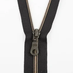 YKK Reißverschluss Kunststoff-Deko-Spirale teilbar 5mm 45cm lang in der Farbe schwarz