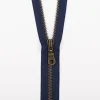 YKK Reißverschluss Metall antik gold teilbar 5mm 35cm lang in versch. Farben