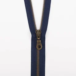 YKK Reißverschluss Metall antik gold teilbar 5mm 60cm lang in versch. Farben