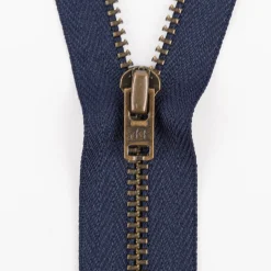 YKK Reißverschluss Metall antik gold nicht teilbar 3mm 16cm lang in versch. Farben