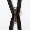 YKK Reißverschluss Metall antik 2-Wege teilbar 5mm 50cm lang in der Farbe schwarz