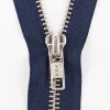 YKK Reißverschluss Metall silber nicht teilbar 5mm 12cm lang in versch. Farben