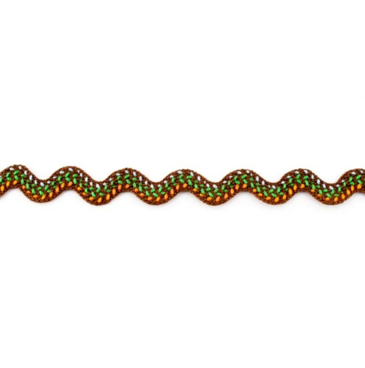 Zackenlitze Fantasie braun 12mm