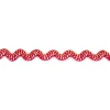 Zackenlitze Fantasie dunkelrot 12mm