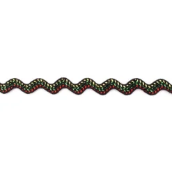 Zackenlitze Fantasie schwarz 12mm