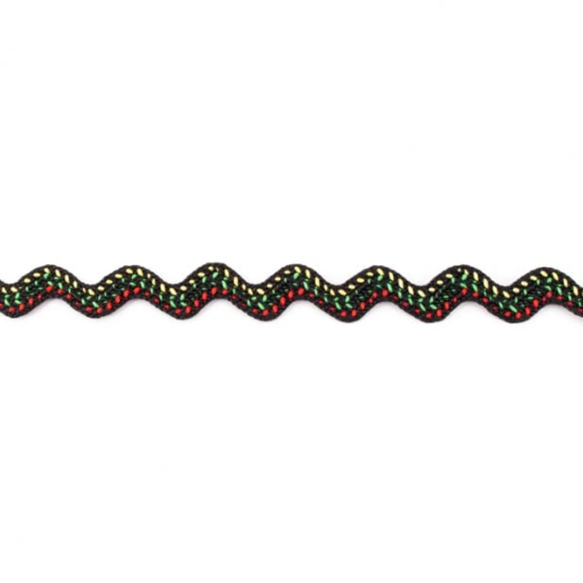 Zackenlitze Fantasie schwarz 12mm