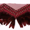 Zackenlitze Paillettenborte Glitzerborte Glitterfransen Burlesque weinrot Breite: 8cm