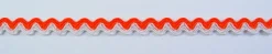 Zackenlitze Zierband orange weiß Breite: 1cm
