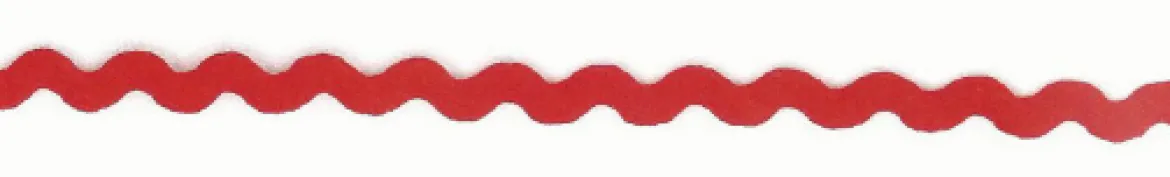 Zackenlitze Zierband rot Breite: 1cm
