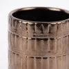 Zahnbürstenhalter geometrisches Muster Keramik bronze 7,5x11cm