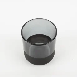 Zahnputzbecher aus Glas schwarz 8 x 9 cm von Boltze