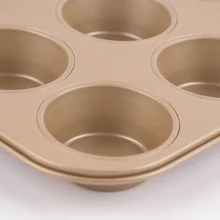 Zenker Muffinform antihaftbeschichtet Metall goldfarbig 38,5x26,5x3cm