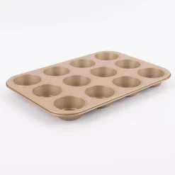 Zenker Muffinform antihaftbeschichtet Metall goldfarbig 38,5x26,5x3cm