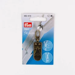 Zipper Fashion Sport Metall altmessing 56x15mm von Prym