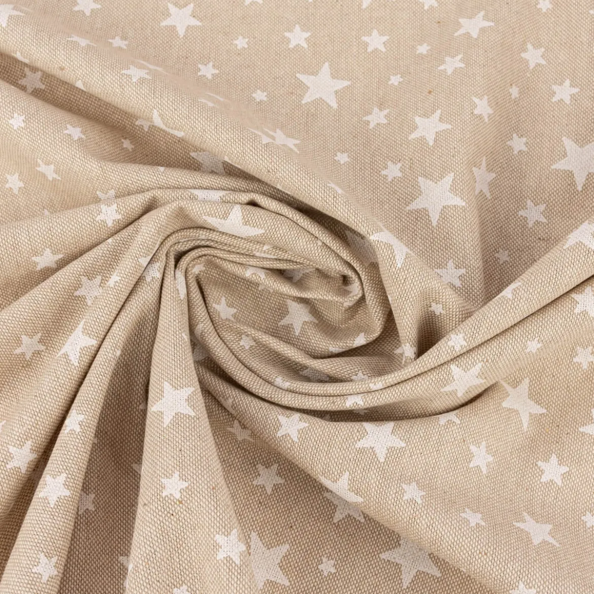 Zugluftstopper Basic Star Sterne im Leinenlook natur weiß verschiedene Größen von SCHÖNER LEBEN.